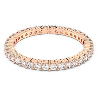 Anello Matrix Vittore, Taglio Round, Bianco, Placcato color oro rosa