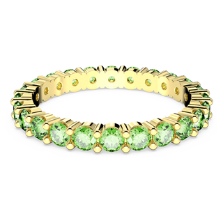 Anello Matrix, Taglio Round, Verde, Placcato color oro