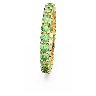 Anello Matrix, Taglio Round, Verde, Placcato color oro