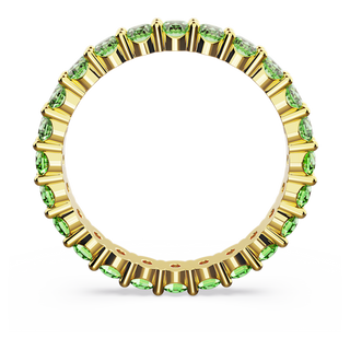 Anello Matrix, Taglio Round, Verde, Placcato color oro