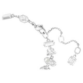 Braccialetto Mesmera, Taglio misto, Bianco, Placcato rodio