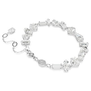 Braccialetto Mesmera, Taglio misto, Bianco, Placcato rodio