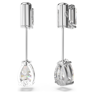 Orecchini a barra Mesmera, Taglio misto, Bianchi, Placcato rodio