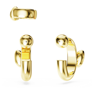 Orecchini a cerchio con ear cuff Imber, Set (3), Taglio Pear, Bianchi, Placcato color oro