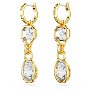 Orecchini pendenti Imber, Taglio misto, Bianchi, Placcato color oro