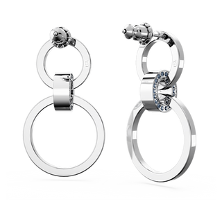 Orecchini a cerchio Dextera, Blu, Placcato rodio