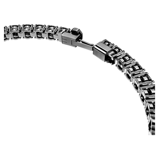 Braccialetto Matrix Tennis, Taglio tondo, Nero, Placcato rutenio