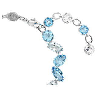 Braccialetto Gema, Taglio misto, Blu, Placcato rodio