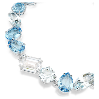 Braccialetto Gema, Taglio misto, Blu, Placcato rodio