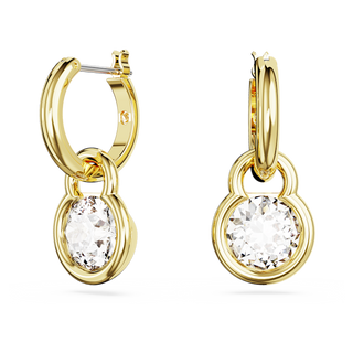 Orecchini pendenti Dextera, Taglio Round, Bianchi, Placcato color oro