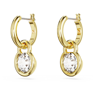 Orecchini pendenti Dextera, Taglio Round, Bianchi, Placcato color oro