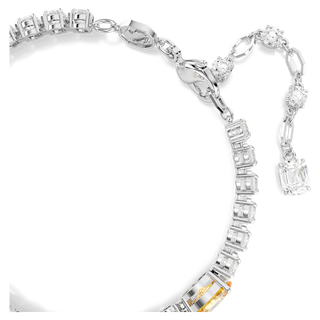 Braccialetto Matrix Tennis, Taglio misto, Giallo, Placcato rodio