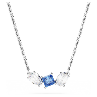 Pendente Mesmera, Taglio misto, Blu, Placcato rodio