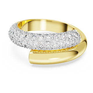 Anello Dextera, Bianco, Placcato color oro