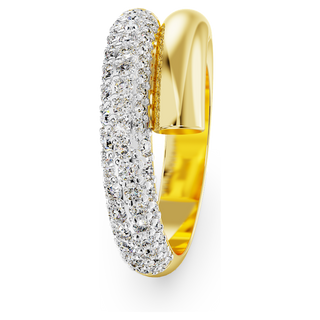 Anello Dextera, Bianco, Placcato color oro