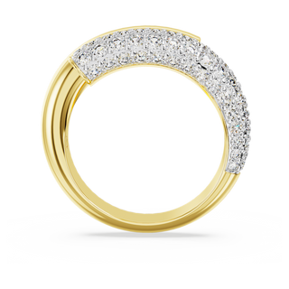 Anello Dextera, Bianco, Placcato color oro