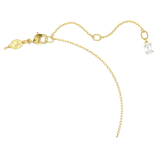 Pendente Dextera, Anello concatenato, Bianco, Placcato color oro