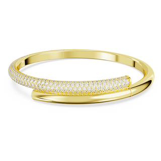 Bracciale rigido Dextera, Chiusura magnetica, Bianco, Placcato color oro