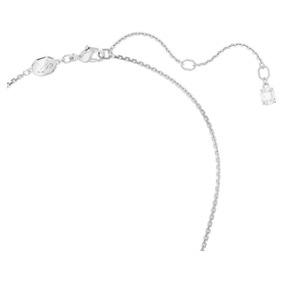 Pendente Mesmera, Taglio ottagonale, Piccolo, Bianco, Placcato rodio