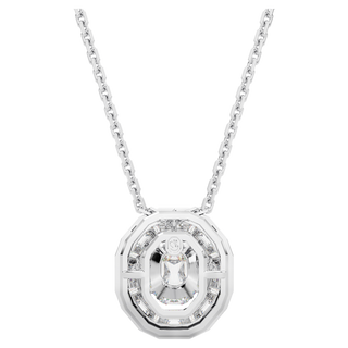 Pendente Mesmera, Taglio ottagonale, Piccolo, Bianco, Placcato rodio