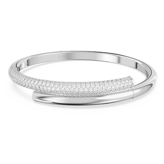 Bracciale rigido Dextera, Chiusura magnetica, Bianco, Placcato rodio