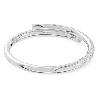 Bracciale rigido Dextera, Chiusura magnetica, Bianco, Placcato rodio