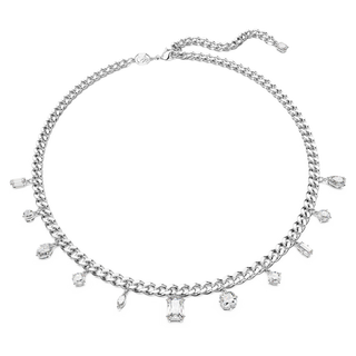 Collana Dextera, Bianca, Placcato rodio