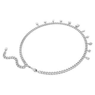 Collana Dextera, Bianca, Placcato rodio