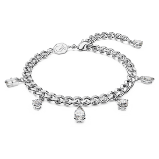 Braccialetto Imber, Taglio misto, Bianco, Placcato rodio