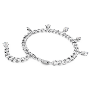 Braccialetto Imber, Taglio misto, Bianco, Placcato rodio