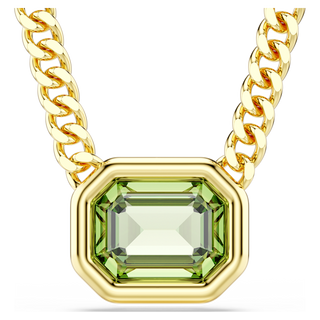 Pendente Imber, Taglio ottagonale, Verde, Placcato color oro