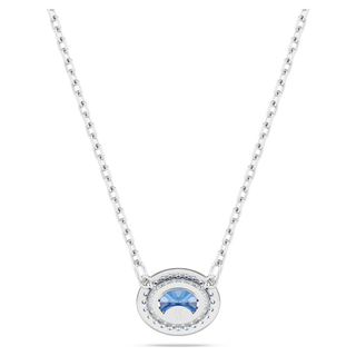 Collana Constella, Taglio Oval, Blu, Placcato rodio