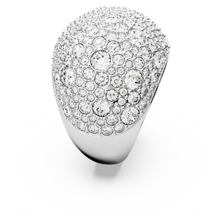 Anello cocktail Luna, Luna, Bianco, Placcato rodio