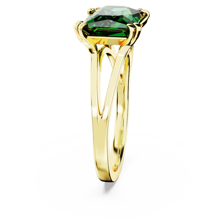 Anello cocktail Stilla, Taglio rettangolare, Verde, Placcato color oro
