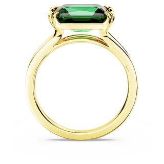Anello cocktail Stilla, Taglio rettangolare, Verde, Placcato color oro