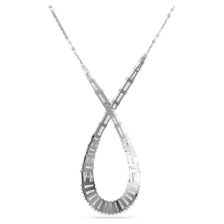 Pendente Hyperbola, Taglio misto, Infinito, Bianco, Placcato rodio