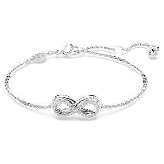 Braccialetto Hyperbola, Infinito, Bianco, Placcato rodio