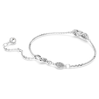 Braccialetto Hyperbola, Infinito, Bianco, Placcato rodio