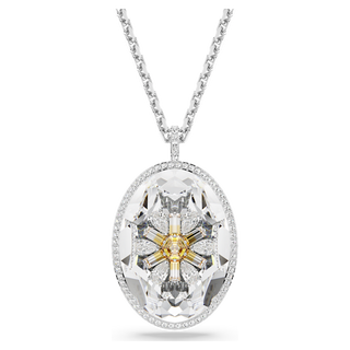 Pendente Idyllia, Fiore, Giallo, Placcato rodio