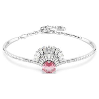Bracciale rigido Idyllia, Conchiglia, Rosa, Placcato rodio