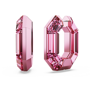 Orecchini a cerchio Lucent, Forma ottagonale, Piccoli, Rosa
