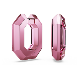 Orecchini a cerchio Lucent, Forma ottagonale, Piccoli, Rosa