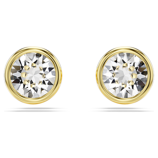 Orecchini a lobo Imber, Taglio Round, Bianchi, Placcato color oro