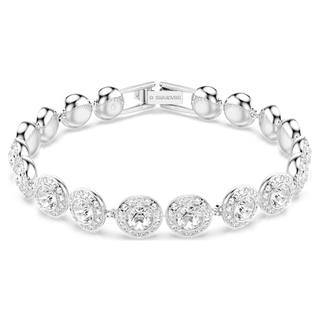 Braccialetto Una Angelic, Taglio Round, Bianco, Placcato rodio