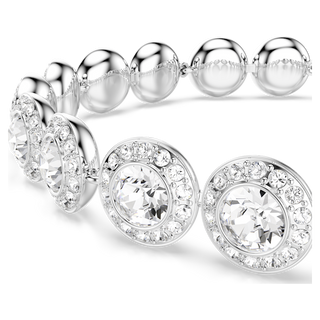 Braccialetto Una Angelic, Taglio Round, Bianco, Placcato rodio