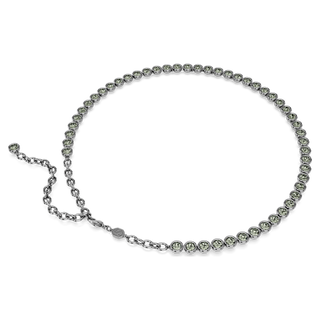 Collana Imber Tennis, Taglio Round, Grigia, Placcato rutenio