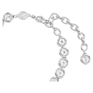 Braccialetto Imber Tennis, Taglio Round, Bianco, Placcato rodio