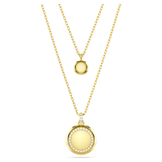 Pendente stratificato Sublima, Bianco, Placcato color oro