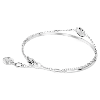 Bracciale rigido Sublima, Bianco, Placcato rodio