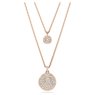 Pendente stratificato Sublima, Bianco, Placcato color oro rosa